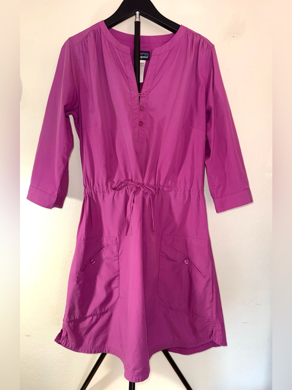 Patagonia Magenta Sundress with drawstring UPF 40, size 10